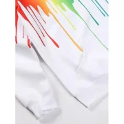 Colorful Painting Dripping Print Pouch Pocket Hoodie - Multi-j Fansmadedirect