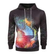 Colorful Printed Pouch Pocket Pullover Hoodie - Fansmadedirect