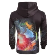 Colorful Printed Pouch Pocket Pullover Hoodie - Fansmadedirect