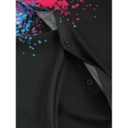 Colorful Splatter Painting Polka Dots Print Casual Shirt - Fansmadedirect