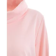 Contrast Turtleneck Sweatshirt - ight Pink Fansmadedirect