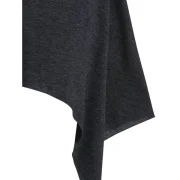 Convertible Hooded Glove Sleeve Heathered Handkerchief Dress - Dark Gray Fansmadedirect