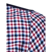 Corduroy Panel Long Sleeve Plaid Button Down Shirt - Fansmadedirect