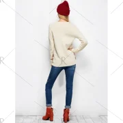 Crew Neck Letter Christmas Sweater - Palomino Fansmadedirect