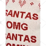 Crew Neck Letter Christmas Sweater - Palomino Fansmadedirect