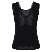 Crochet Lace Back Tank Top - Black Fansmadedirect