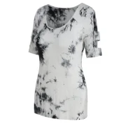 Cut Out Tie Dye Short Sleeve T Shirt - ulti-a Fansmadedirect