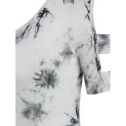 Cut Out Tie Dye Short Sleeve T Shirt - ulti-a Fansmadedirect