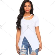 Cutout lit Front T-shirt - White Fansmadedirect