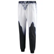 Devil Print Elastic Waist Jogger Pants - Fansmadedirect