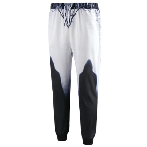 Devil Print Elastic Waist Jogger Pants - Fansmadedirect