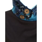 Dinosaur Bat Skeleton Pumpkin Contrast Halloween Hoodie - Black Fansmadedirect