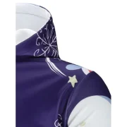 Drawstring Christmas Snowman Print Hoodie - Fansmadedirect