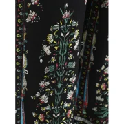 Drawstring Floral Sleeping Pants - Black Fansmadedirect
