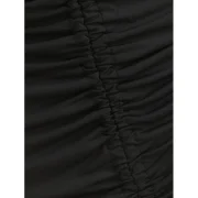 Drawstring Ruched Mini Sheath Dress - Black Fansmadedirect