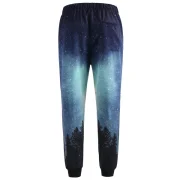 Drawstring Waist Tree Print Jogger Pants - Fansmadedirect