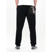 Elastic Waist Camouflage Patchwork Jogger Pants - Black Fansmadedirect