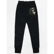 Elastic Waist Camouflage Patchwork Jogger Pants - Black Fansmadedirect
