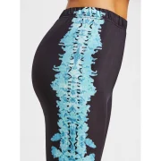 Elastic Waist Totem Side Workout Pants - Black Fansmadedirect