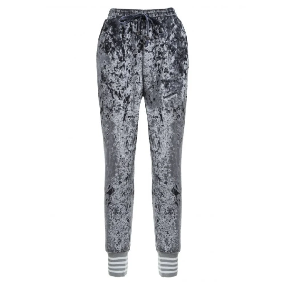 Elastic Waisted Velvet Jogger Pants - Fansmadedirect