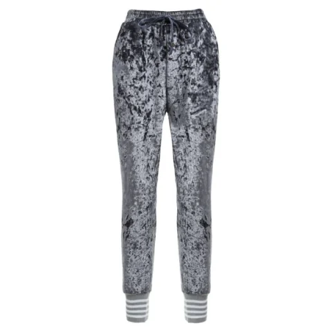 Elastic Waisted Velvet Jogger Pants - Fansmadedirect