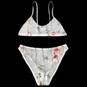 Embroidered Mesh Bralette et - White Fansmadedirect