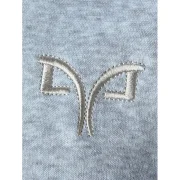 Embroidery ogo Solid Pullover Hoodie - Gray Fansmadedirect