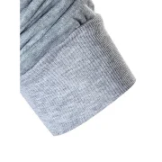 Embroidery ogo Solid Pullover Hoodie - Gray Fansmadedirect