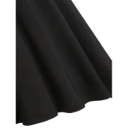 equins Criss Cross Dip Hem Dress - Black Fansmadedirect