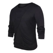 esh Panel Round Neck Top - Black Fansmadedirect
