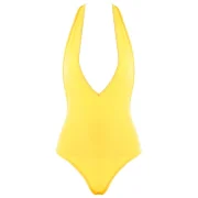 etallic Chain Detail Lingerie Plunge Teddy - Yellow Fansmadedirect