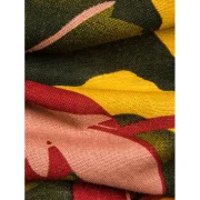 Ethnic Leaf Print Stand Collar Half Button Shirt - Fansmadedirect