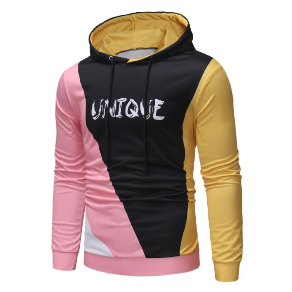 etter Print Color Block Hoodie - Fansmadedirect