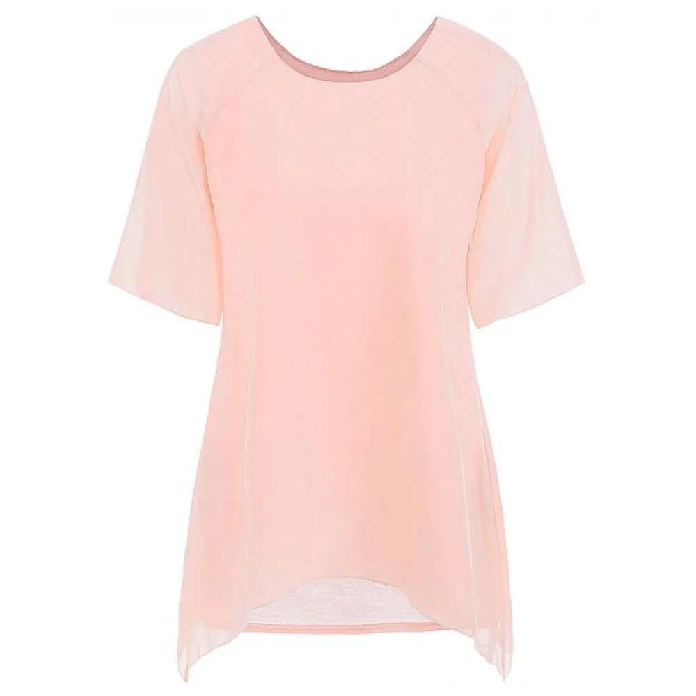 Fairy Style Flowing Texture Chiffon Women's Blouse - Pink One Fansmadedirect