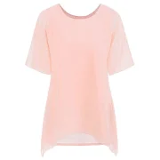 Fairy Style Flowing Texture Chiffon Women's Blouse - Pink One Fansmadedirect