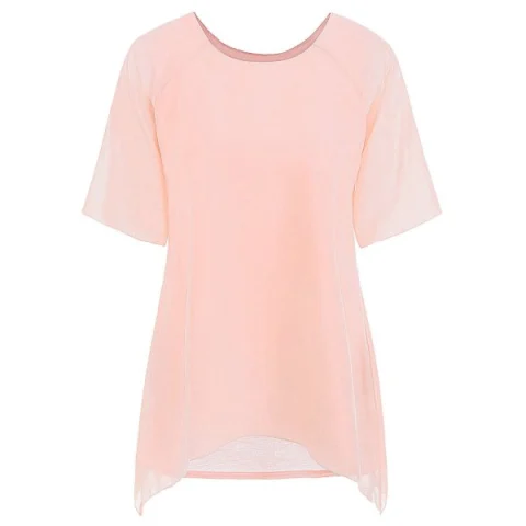 Fairy Style Flowing Texture Chiffon Women's Blouse - Pink One Fansmadedirect