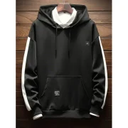 Fashion Solid Color Large Pocket Hoodie - Pink Fansmadedirect