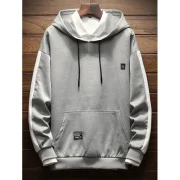 Fashion Solid Color Large Pocket Hoodie - Pink Fansmadedirect