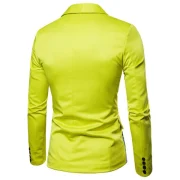 Fashion Suit Printing Men Blazer - Yellow Fansmadedirect