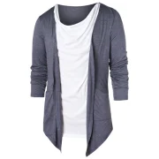 Faux Twinset Accordion Pleat T-shirt - Ash Gray Fansmadedirect