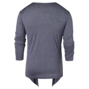 Faux Twinset Accordion Pleat T-shirt - Ash Gray Fansmadedirect