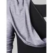 Faux Twinset Contrast Color T-shirt - Black Fansmadedirect