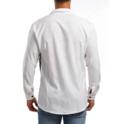 Faux Twinset Lace Panel Shirt - White Fansmadedirect