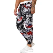 Figure Letter Comic Graphic Patter Casual Jogger Pants - Fansmadedirect