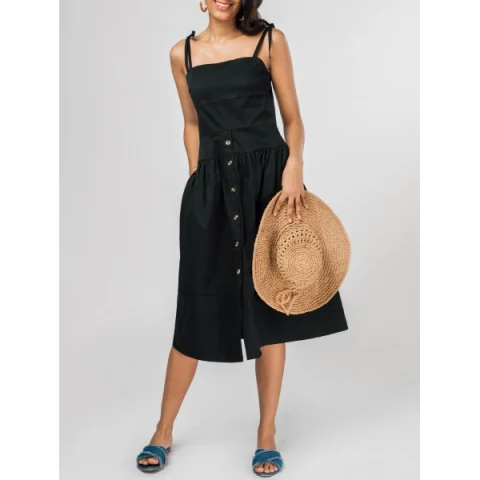 Fit and Flare idi Dress - Black Fansmadedirect