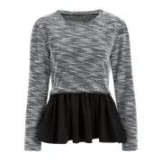 Flared Hem Casual Top - Black Fansmadedirect