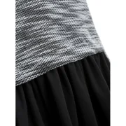 Flared Hem Casual Top - Black Fansmadedirect