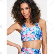 Floral High Waist Bikini Swimsuit - Blue Orchid Fansmadedirect