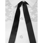 Floral Lace Panel Sheath Dress with Bowknot - White Fansmadedirect