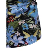Floral Leaf Print Hawaii Short Sleeve Shirt - Light Blue Fansmadedirect